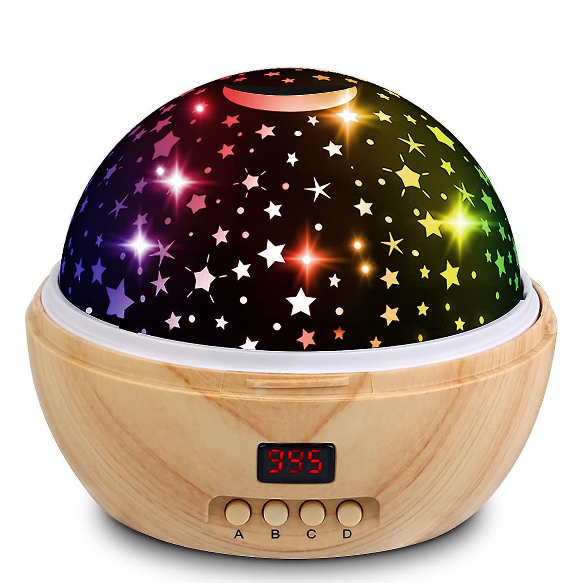 Kids Star Projector Night Lights With Timer Baby Moon Star Lamp 360 Degree Rotating Starry Nightlight Gifts For 3 To 12 Year Old Boys Girls Nursery Ch