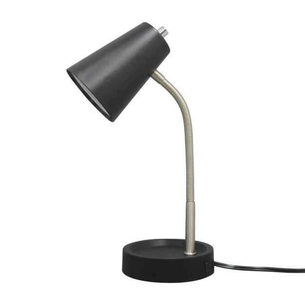 Task Table Lamp includes Led Light Bulb Black