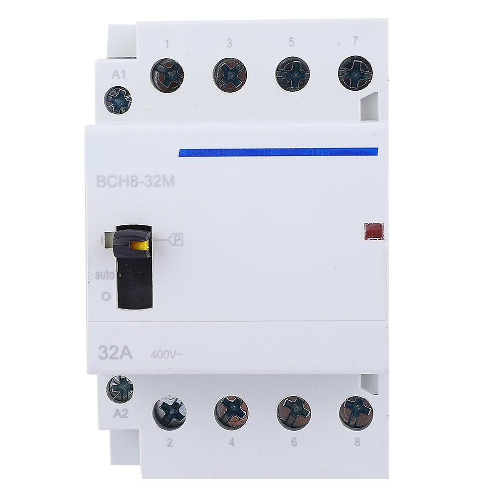 Bch8-32m Household Ac Contactor 24v 32a 4p Din Rail Contactor With Manual Control Switch4nc