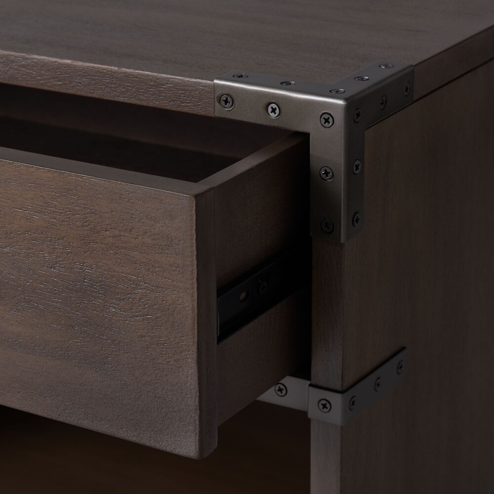 SAFAVIEH Couture Nisha 1 Drawer 1 Shelf Wood Nightstand