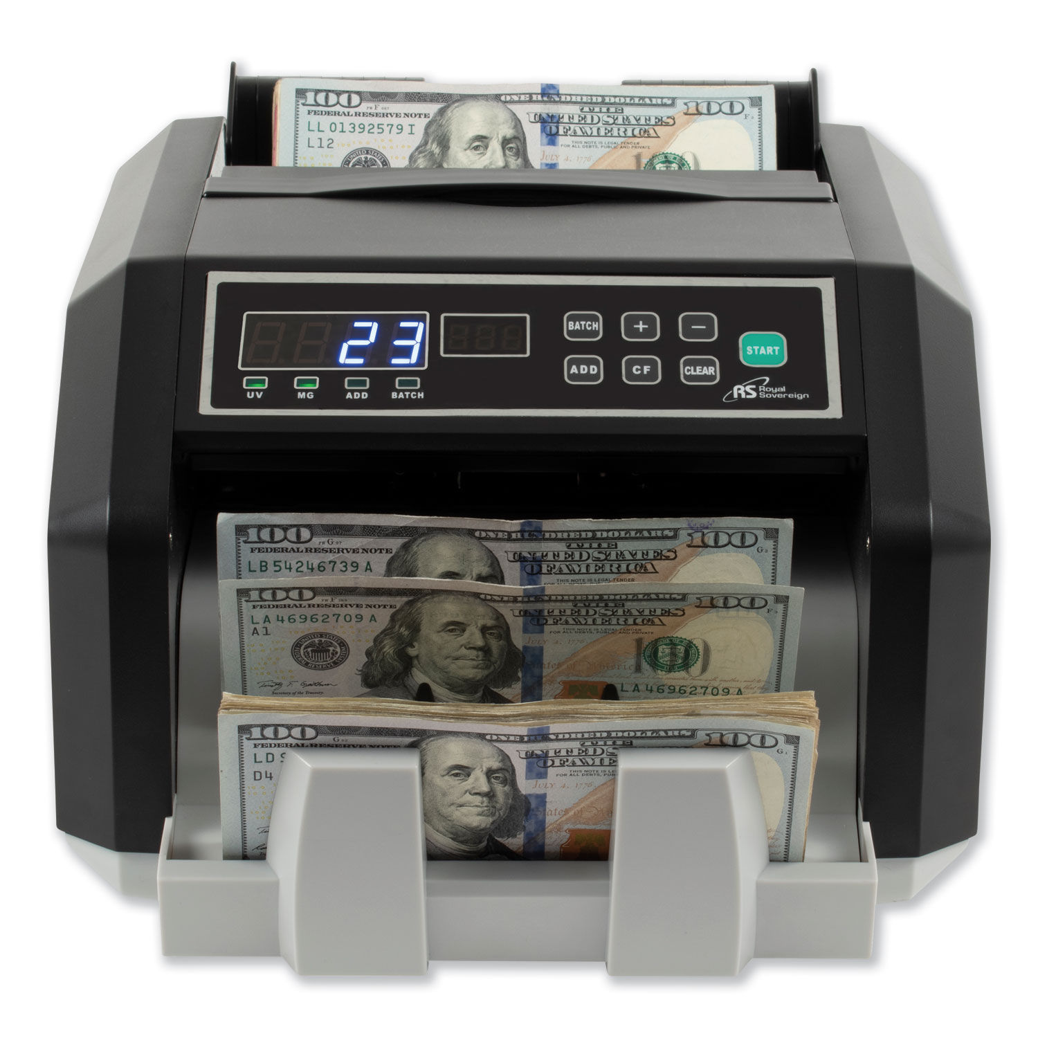 Back Load Bill Counter with Counterfeit Detection by Royal Sovereign RSIRBCES200