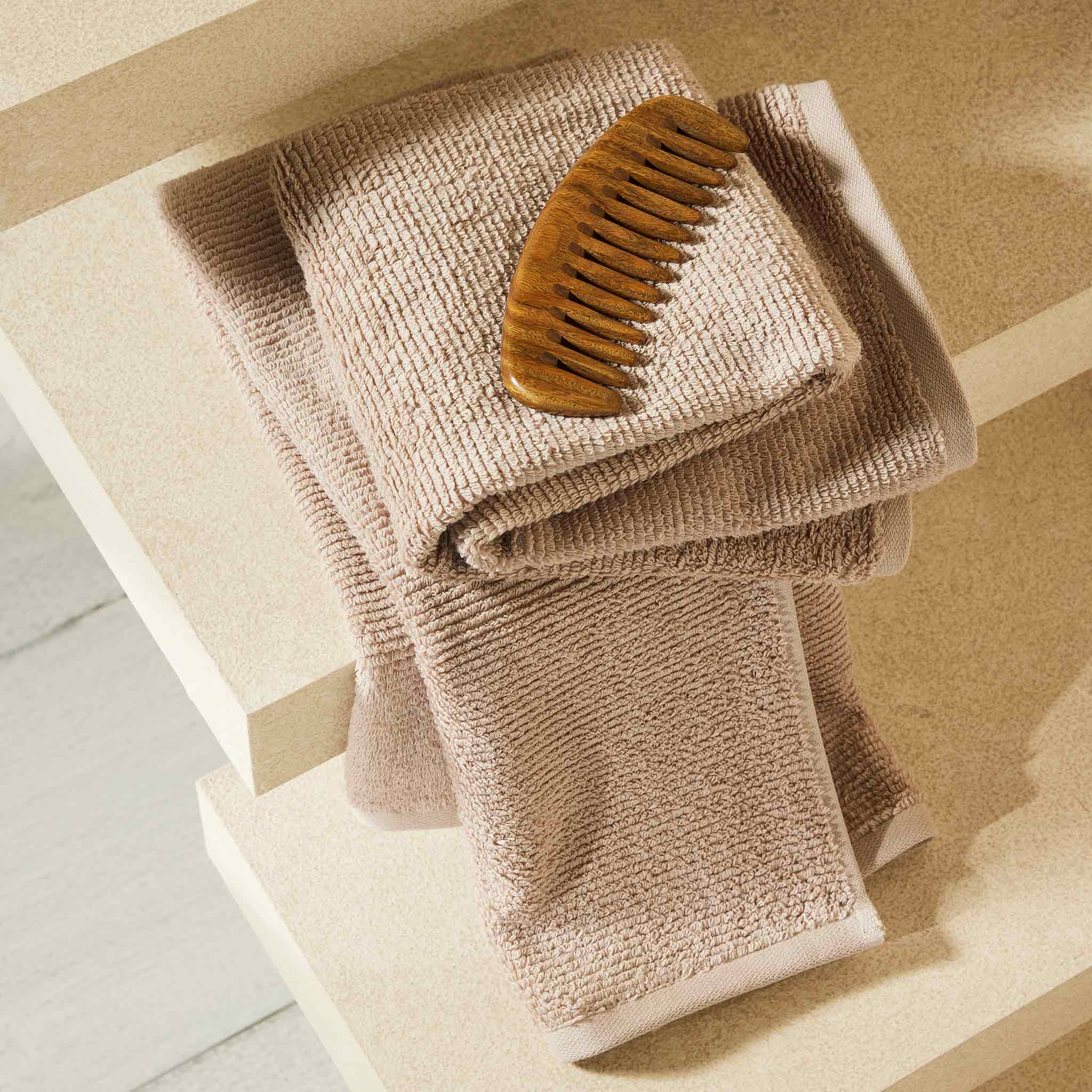 Organic Ribbed Bath Sheet Bundle