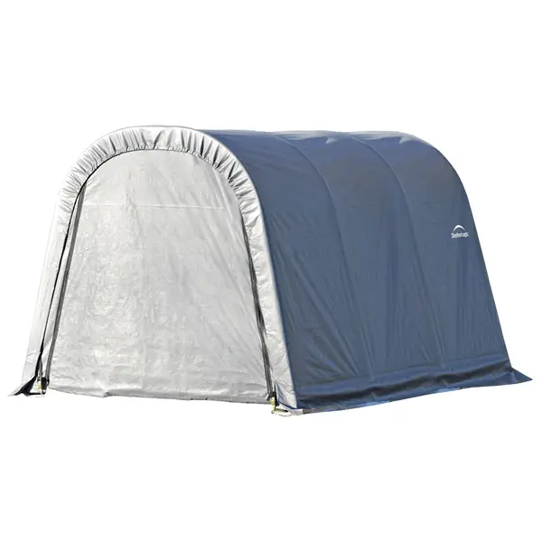 ShelterLogic 10'x12'x8' ShelterCoat Gray Round Style Garage