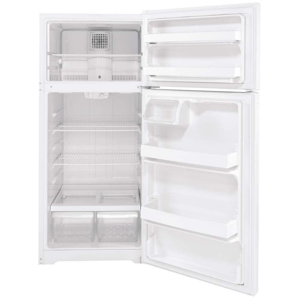 GE 16.6 cu. ft. Top Freezer Refrigerator in White GTS17DTNRWW