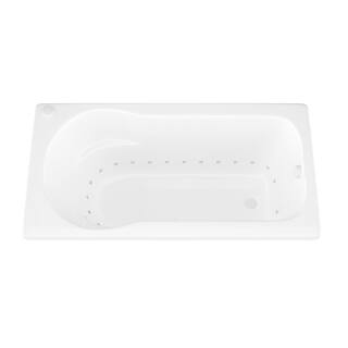 Universal Tubs Zircon 5 ft. Left Drain Rectangular Drop-in Air Bath Tub in White HD3260ZAL