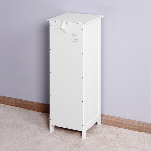 White Bathroom Storage Cabinet  Freestanding Cabin...