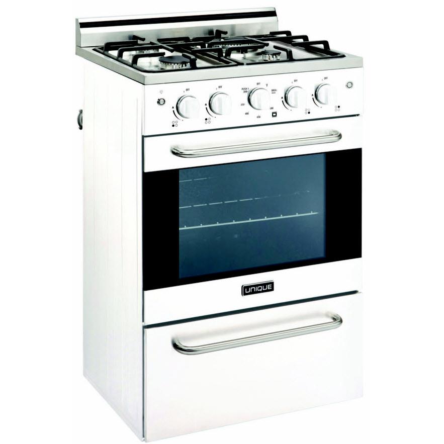 Unique Appliances 20-inch Freestanding Gas Range with Convection Technology UGP-20V PC1 W