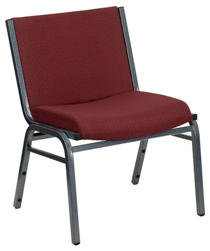 Bowery Hill Extra Wide Stacking Chair in Burgundy   Contemporary   Dining Chairs   by Homesquare  Houzz