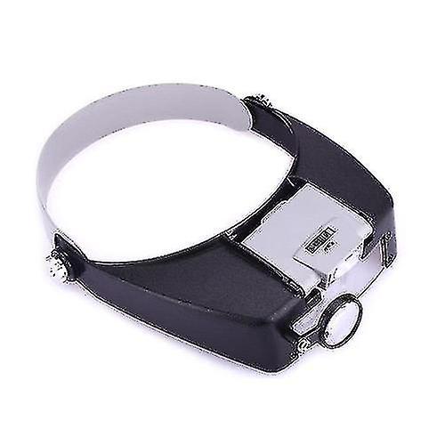 Adjustable Jeweler Headband Lighted Magnifier Lighting 2 Leds