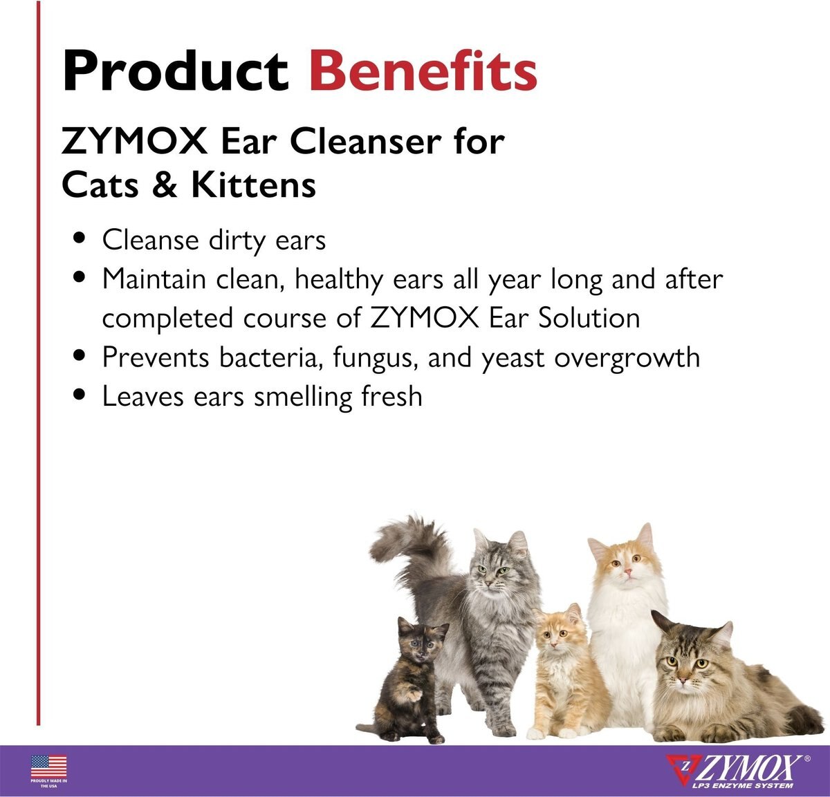 Zymox Enzymatic Cat and Kitten Ear Cleanser， 1-oz tube