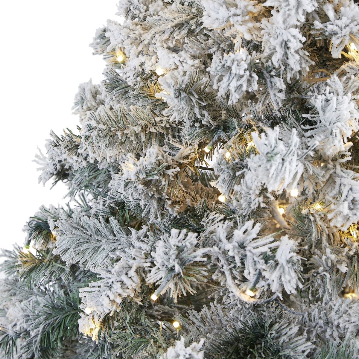 7' Flocked Rock Springs Spruce Tree | 350 LED Lights & Snow