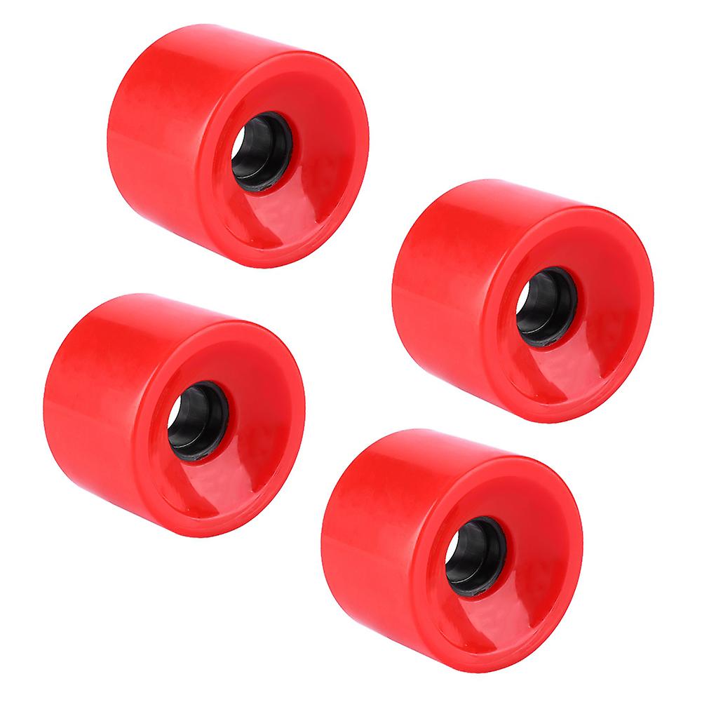 Puente 4pcs/set 70*51mm Superior Quality Pu Skateboard Wheels Long Board Wheel (red)