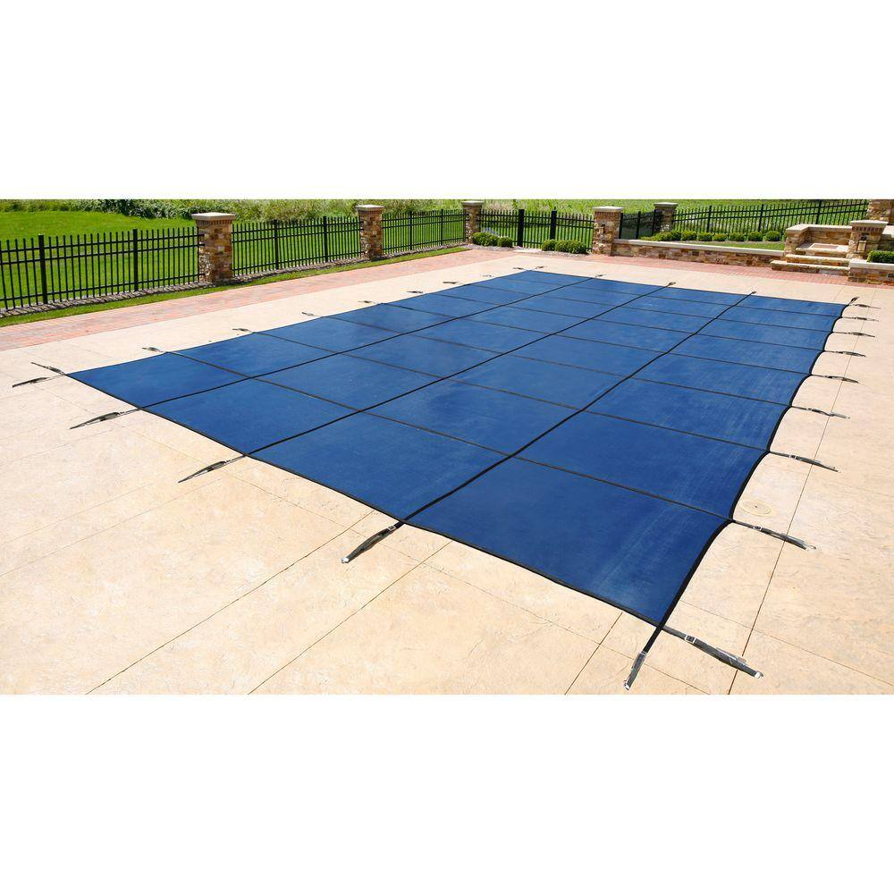 Blue Wave 15 ft. x 30 ft. Rectangular Blue In-Ground Safety Pool Cover BWS320B