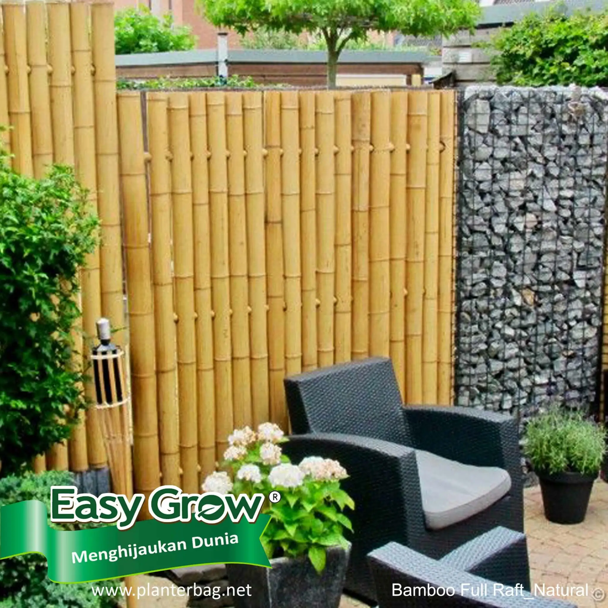 Cheap Natural Eco friendly Bamboo Garden Fence Black and Natural Colour Panels Bamboo For Interior Home Decor