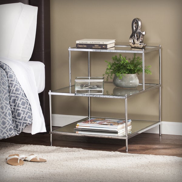 SEI Furniture Grant Glam Mirrored Side Table