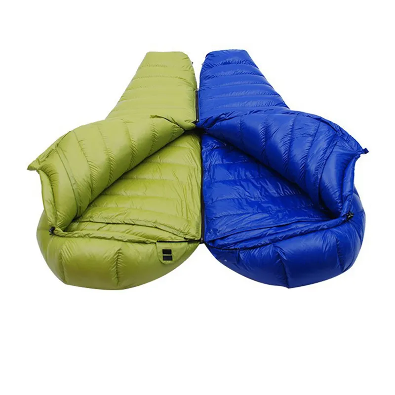 High Quality Outdoor Camping Hiking Waterproof Goose Down Mummy Sleeping Bag For Cold Weather Winter