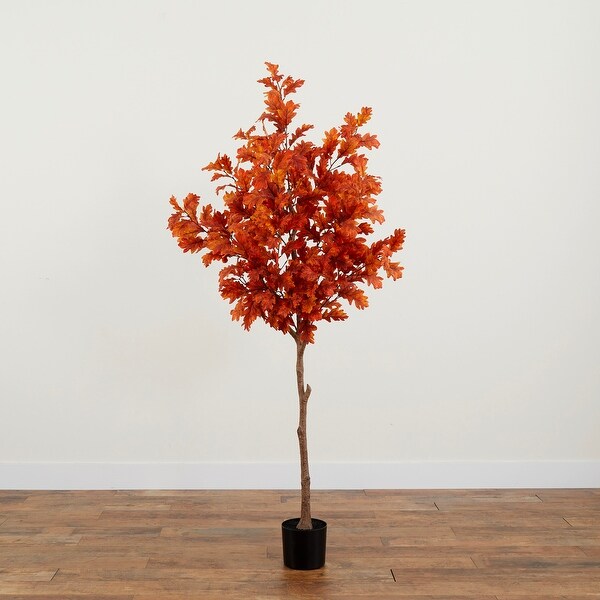 6' Autumn Oak Artificial Fall Tree