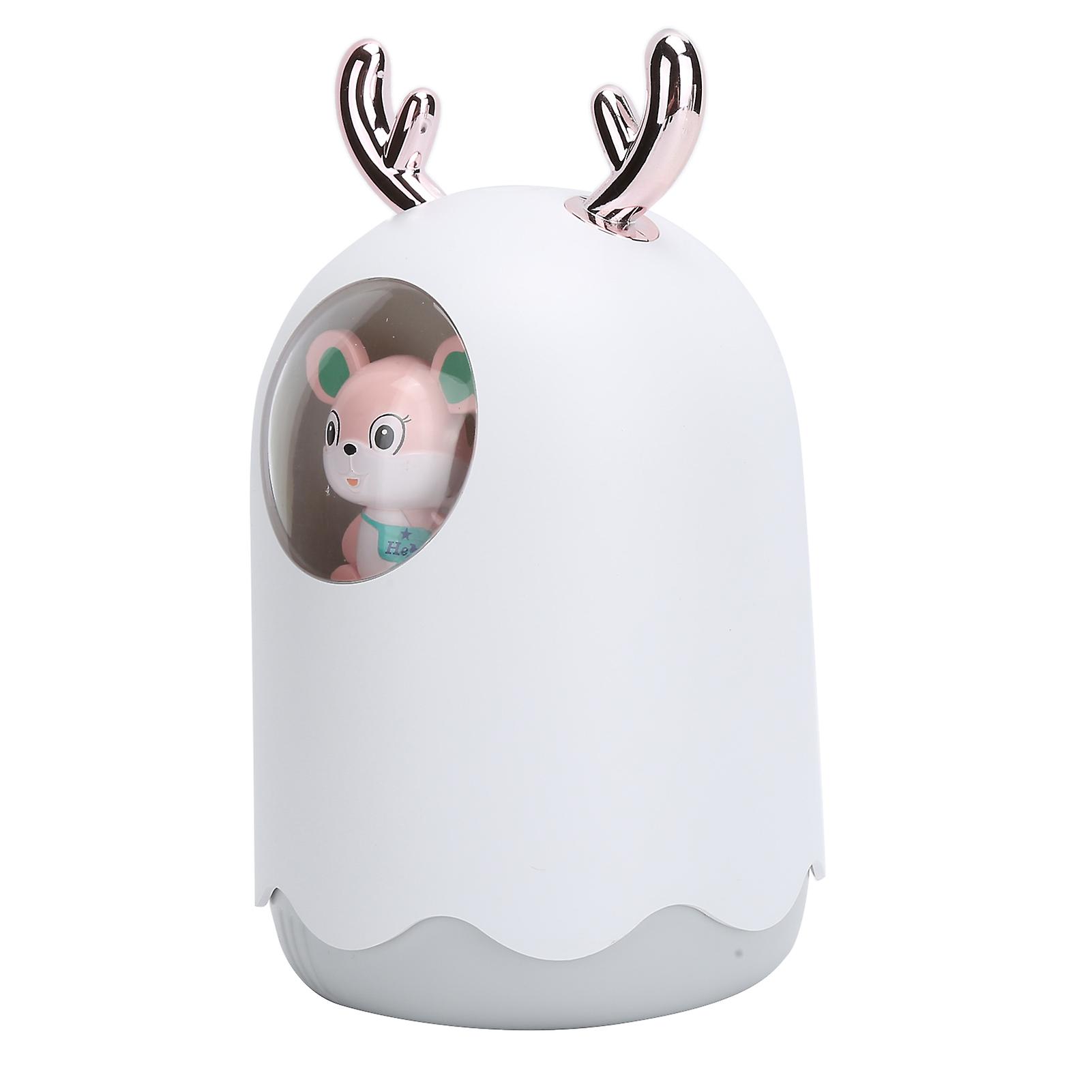 Air Humidifier Mute Working With Colorful Ambient Light Usb Plugin Nano Mist Maker Christmas Deer Horn Typewhite