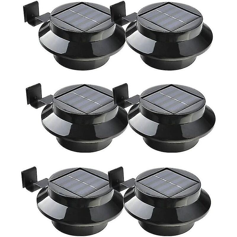 6 Pack Solar Powered Led Gutter S， Fence， Roof， Gutter， Garden， Yard， Wall