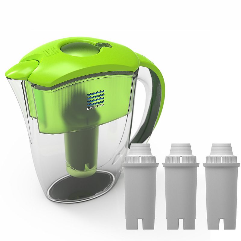 Drinkpod  Alkaline Water Pitcher 2.5L Capacity Includes 3 Filters