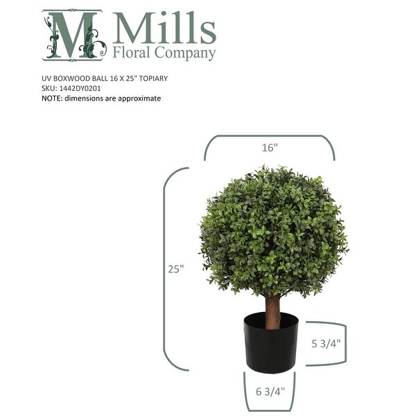 Uv Boxwood Ball Topiary