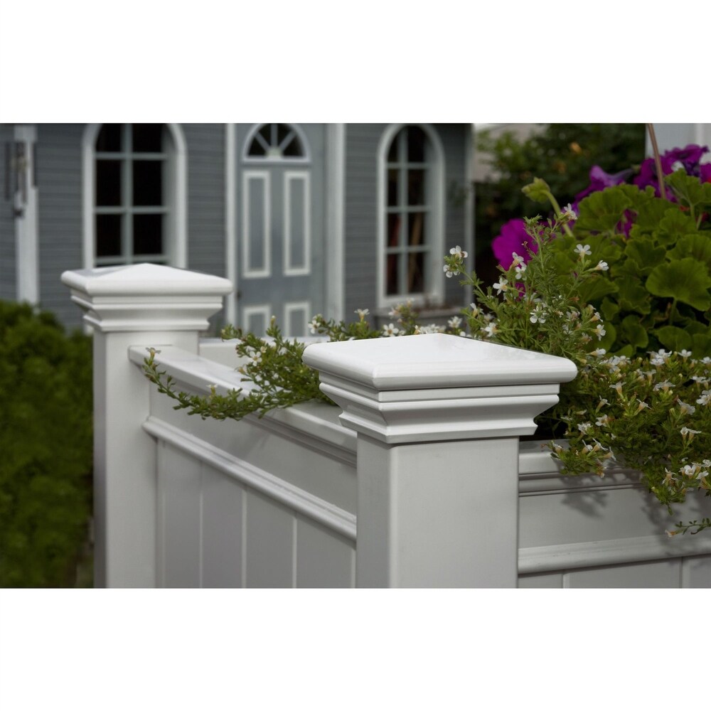 Elevated Planter Raised Grow Bed in White Vinyl   35.4\