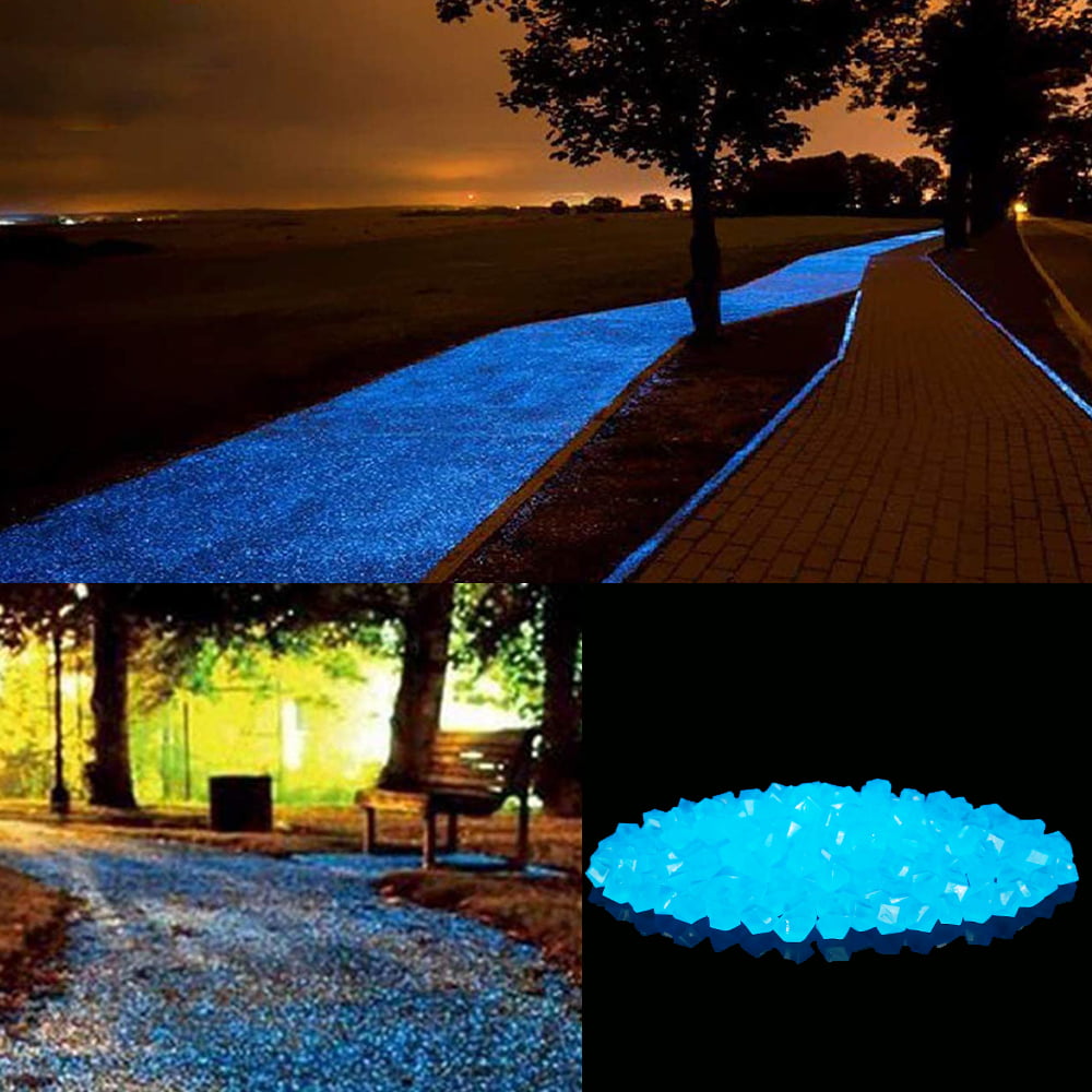 HOTBEST 300PCS Glowing Pebbles Stones,Glow in the Dark Stones Pebbles Rocks,Luminous Pebbles Cobblestones Gravel Decoration for Garden, Fish Tank, Aquarium, Pathway, Yard