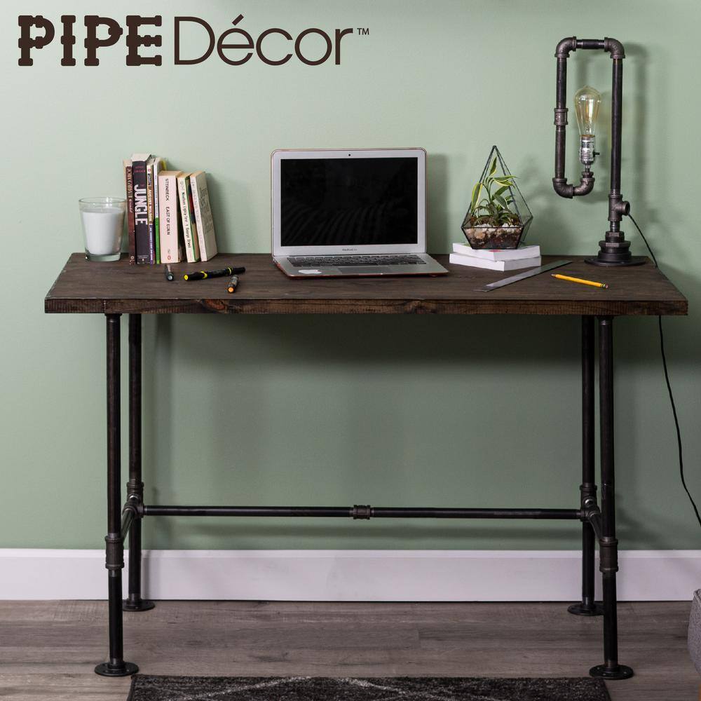 PIPE DECOR 34 in. Black Steel Pipe 3.5 ft. L x 28.5 in. H H