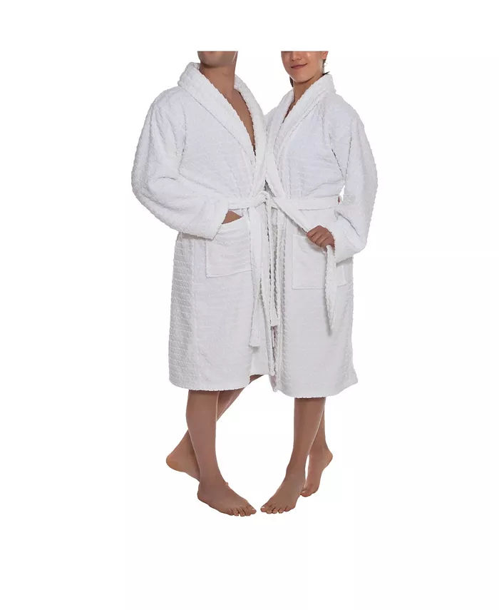 OZAN PREMIUM HOME Azure Unisex Collection Terry Cloth Bathrobe