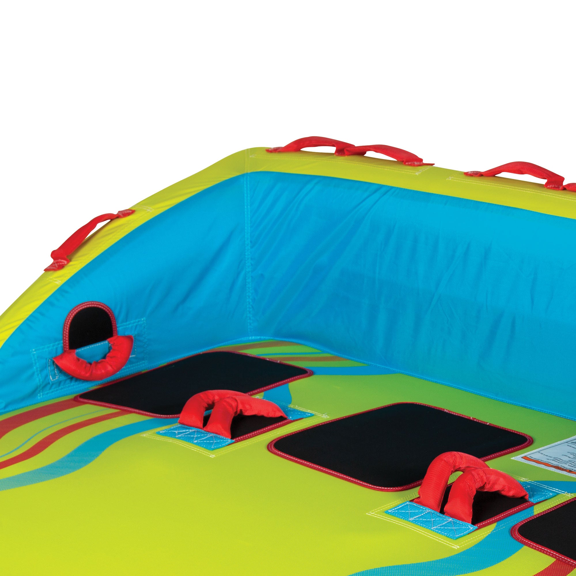 Connelly Fun 3 Person Inflatable 2 Way Towable Water Inner Tube， Multicolor