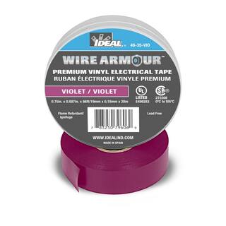 IDEAL Wire Armour 34 in. x 66 ft. Premium Vinyl Tape Violet (10-Pack) 46-35-VIO-10PK