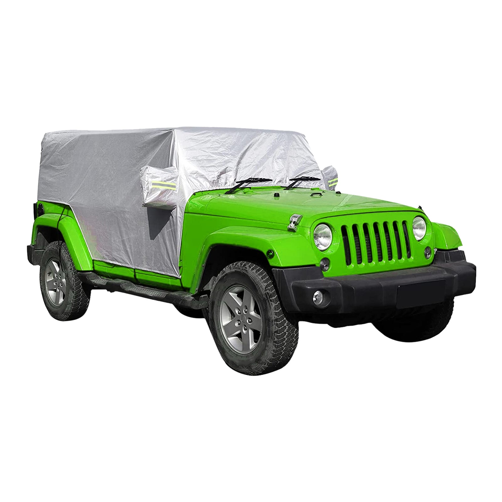 Tickas Car Rain Sunshade Cover Windproof Dustproof Scratch Resistant Outdoor Protection Auto Cover Replacement for Jeep Wrangler JK 4 Door2007-2021