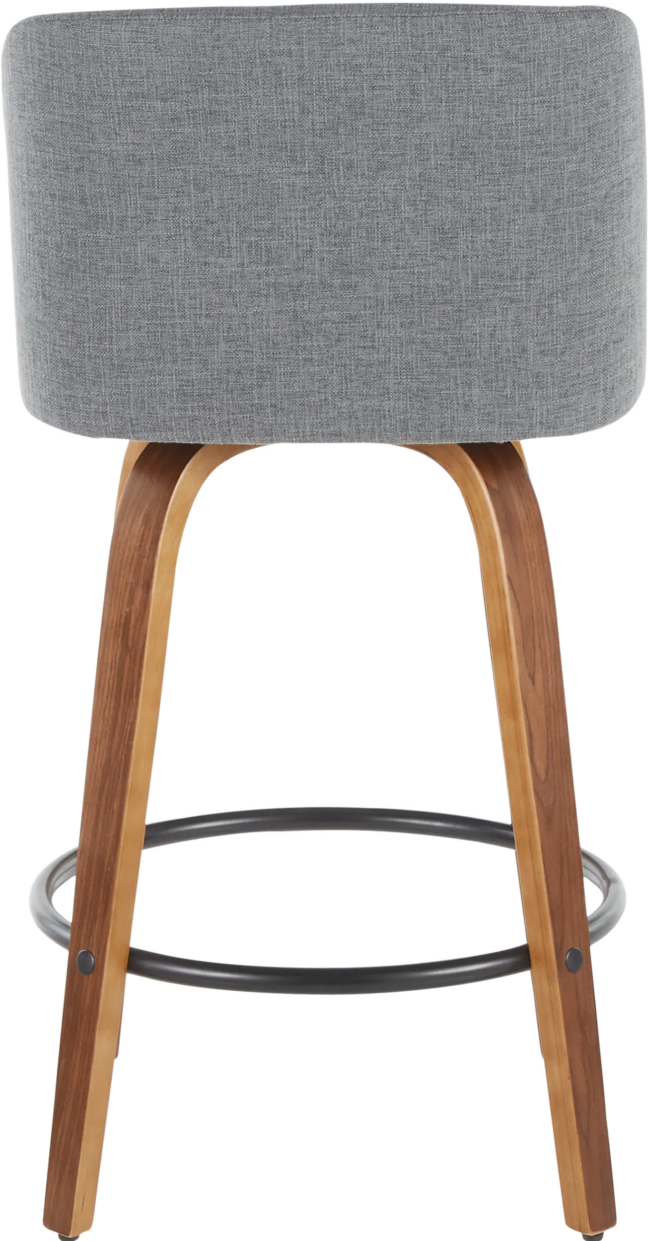 Mid Century Modern Brown and Gray Counter Height Stool (Set of 2) - Tintori