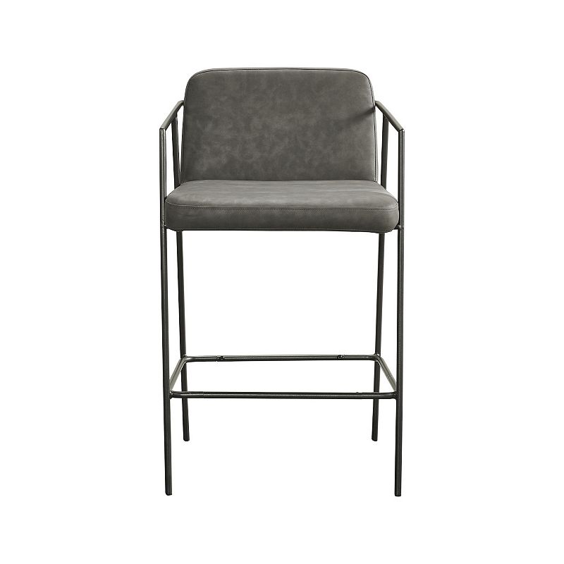 Madison Park Dunas Faux Leather Counter Stool