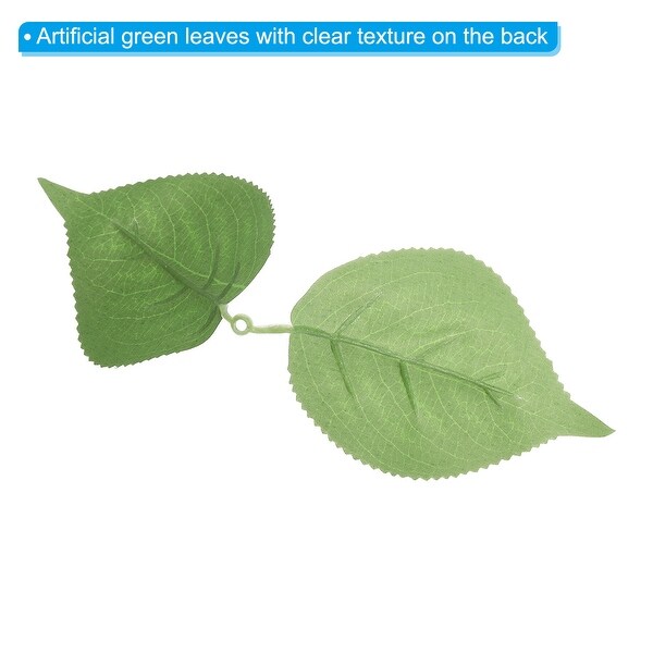 11x3.1 Artificial Green Leaves Bulk Greenery Fake Hydrangea Leaves