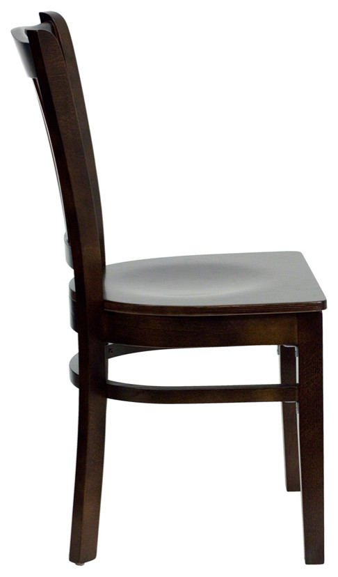 HERCULES Series Vertical Slat Back Walnut Wood Restaurant Chair   Transitional   Dining Chairs   by First of a Kind USA Inc  Houzz