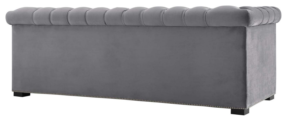 Heritage Upholstered Velvet Sofa   Transitional   Sofas   by Modway  Houzz