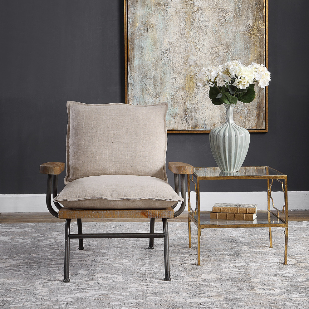 Uttermost Declan Industrial Accent Chair   Modern   Armchairs And Accent Chairs   by Zin Home  Houzz