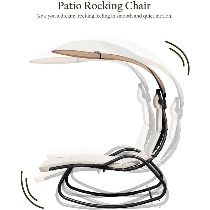 Patio Hanging Swing Chaise Lounge Rocking Chair