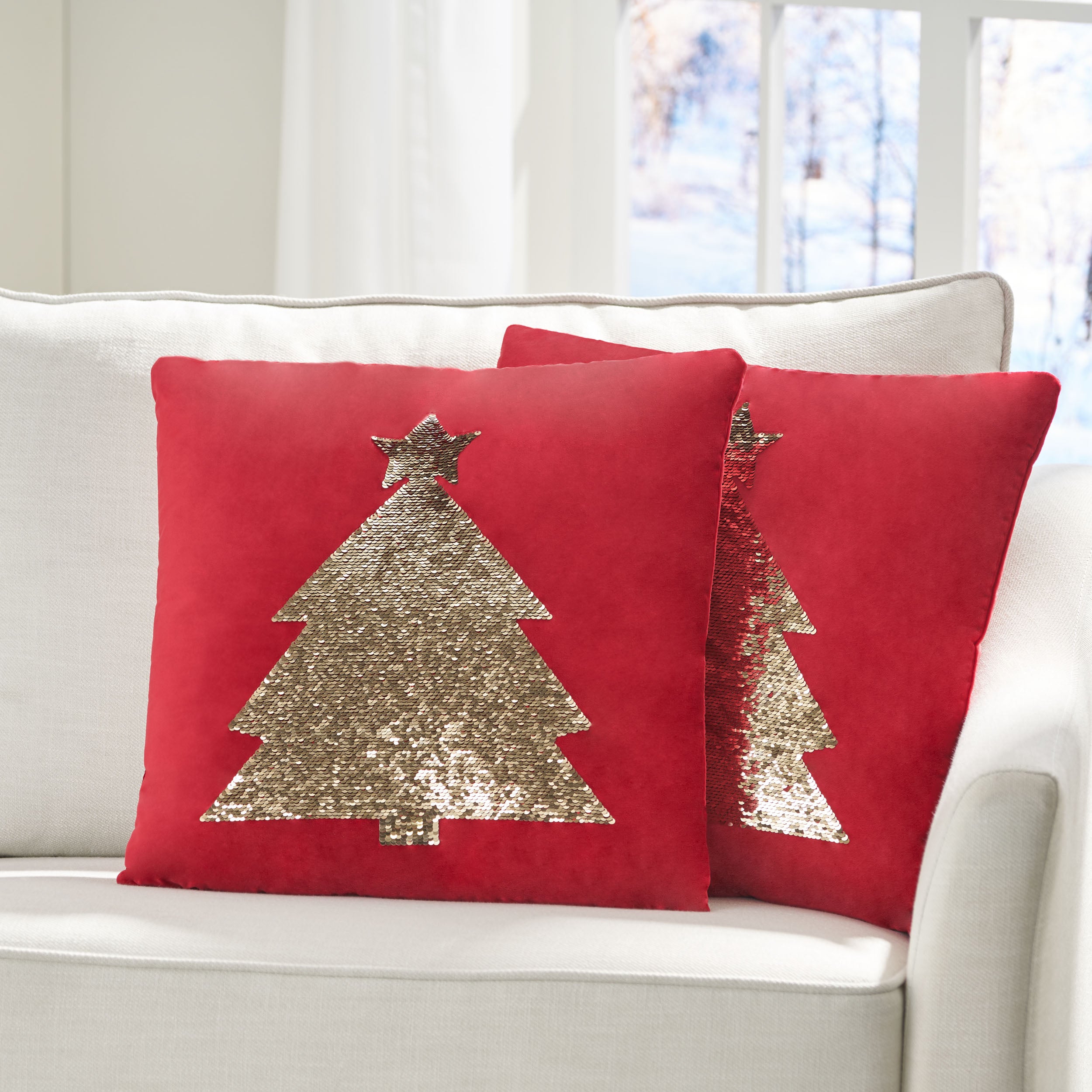 Cibola Glam Velvet Christmas Throw Pillow Cover