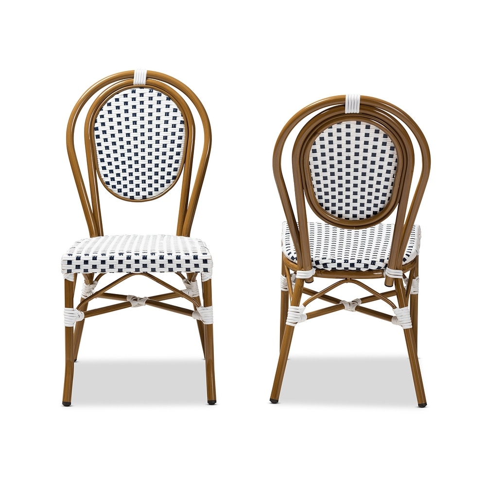 Indoor and Outdoor Stackable Dining Chair 2 Piece Set by Baxton Studio