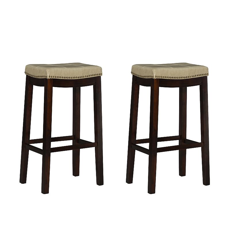 Linon Claridge Bar Stool 2-piece Set