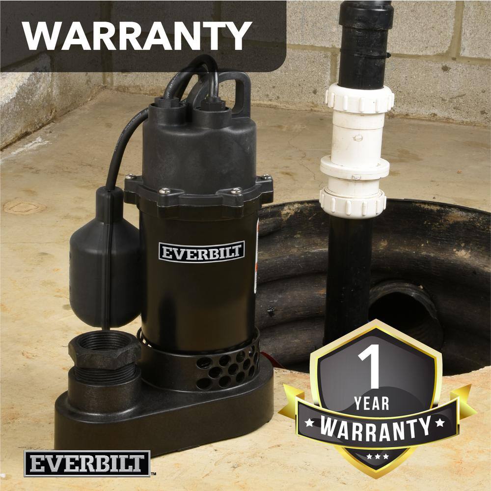 Everbilt 12 HP Aluminum Sump Pump Tether Switch HDSP50W