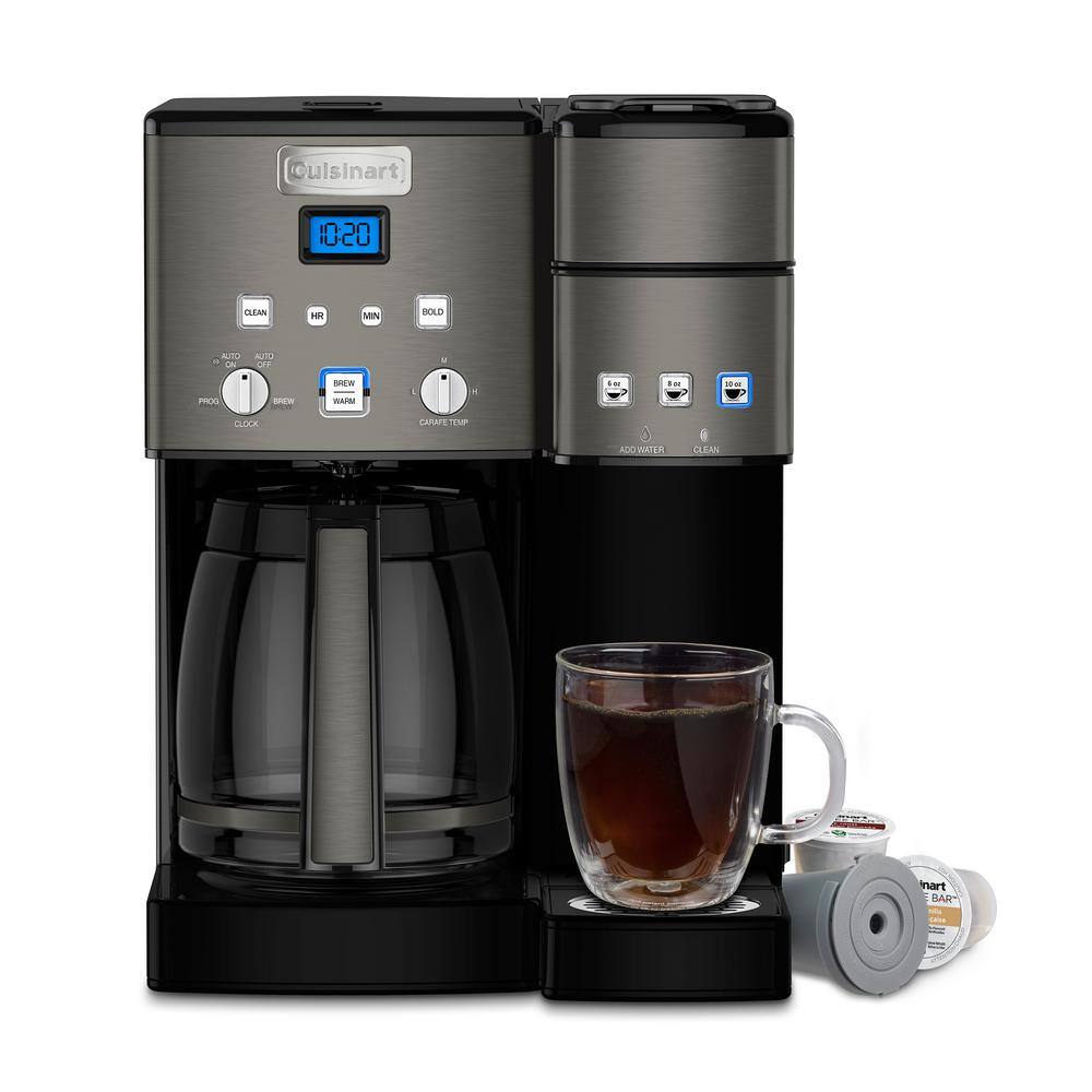 Cuisinart Coffee Center 12-Cup Black Stainless Steel Coffee Maker and Single Serve Brewer SS-15BKSP1