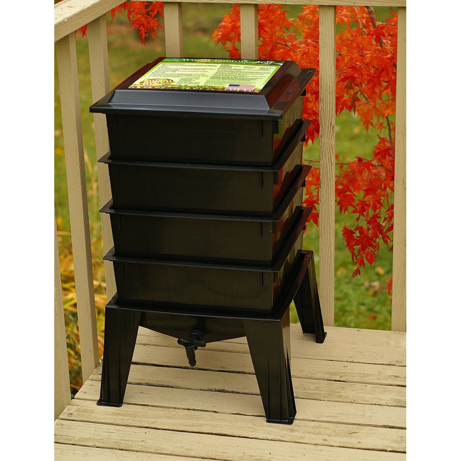 The Worm FactoryÃÂ® 360 Recycled Plastic Worm Composter - Black