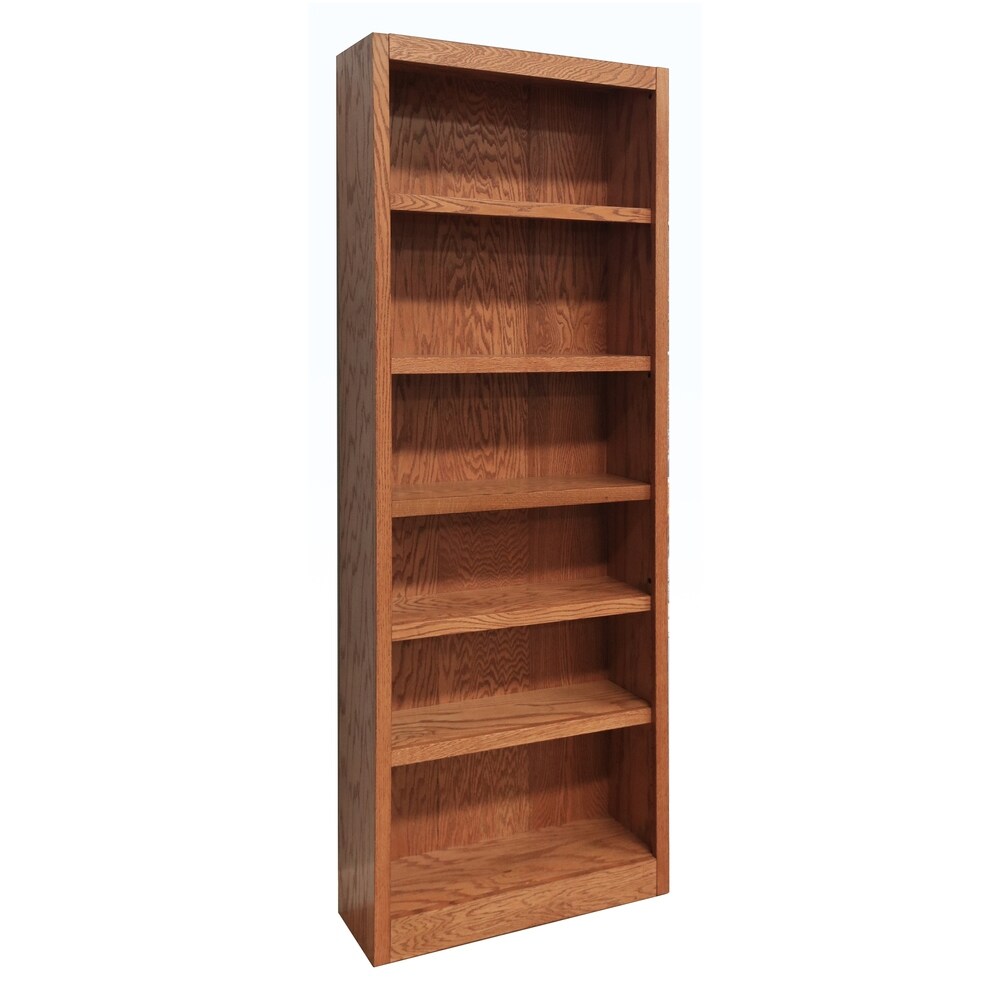 Concepts in Wood MI3084 Single Wide Bookcase  6 Shelves