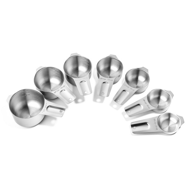 Last Confection 7 piece Stainless Steel Measuring Cup Set Includes 1 8 Cup Coffee Scoop Measurements For Spices Cooking amp Baking Ingredients