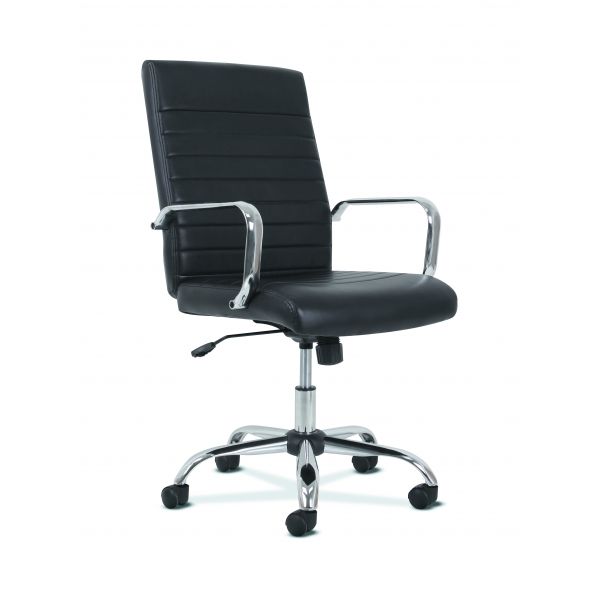 Sadie Mid-Back Executive Chair - Black Leather