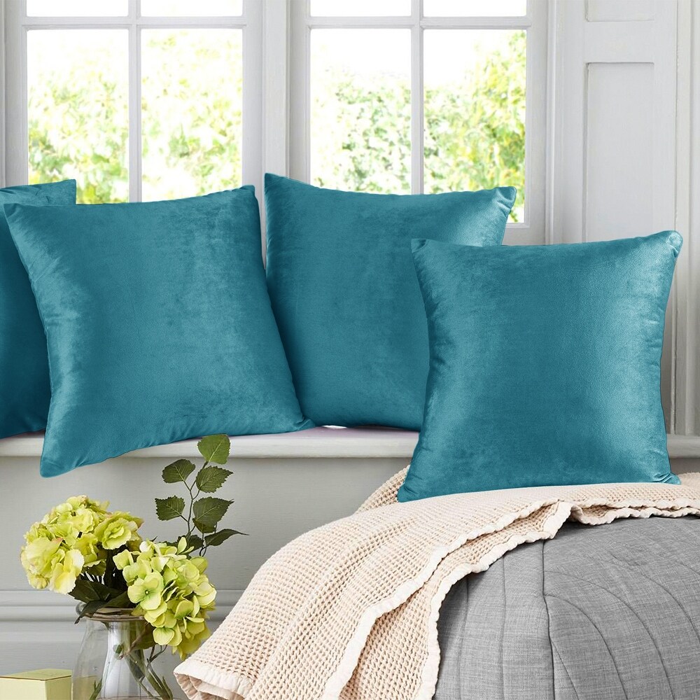 Porch   Den Cosner Microfiber Velvet Throw Pillow Covers (Set of 2)