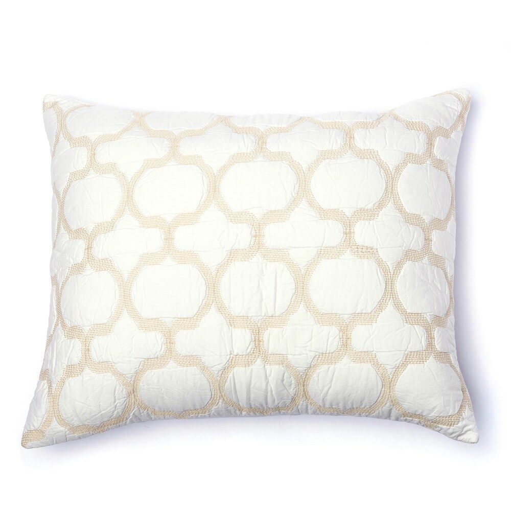 Jaimy Ivory Cotton Pillow Sham